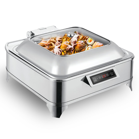 BONAISI Square Luxury Induction Buffet Stove Integrated Electric 304 Stainless Steel Breakfast Buffet Stove
