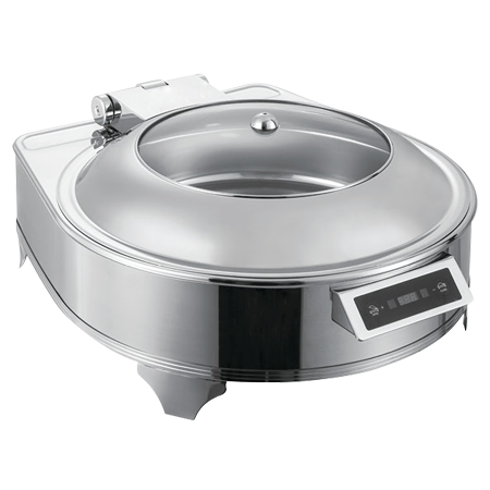 BONAISI Circular luxury induction buffet stove integrated electric 304 stainless steel breakfast Buffet stove